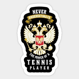 Power Of A Tennis Player Sticker